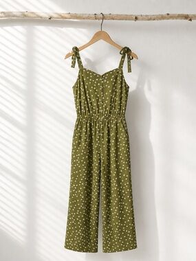 Modcloth Tie Shoulder Linen Blend Jumpsuit
